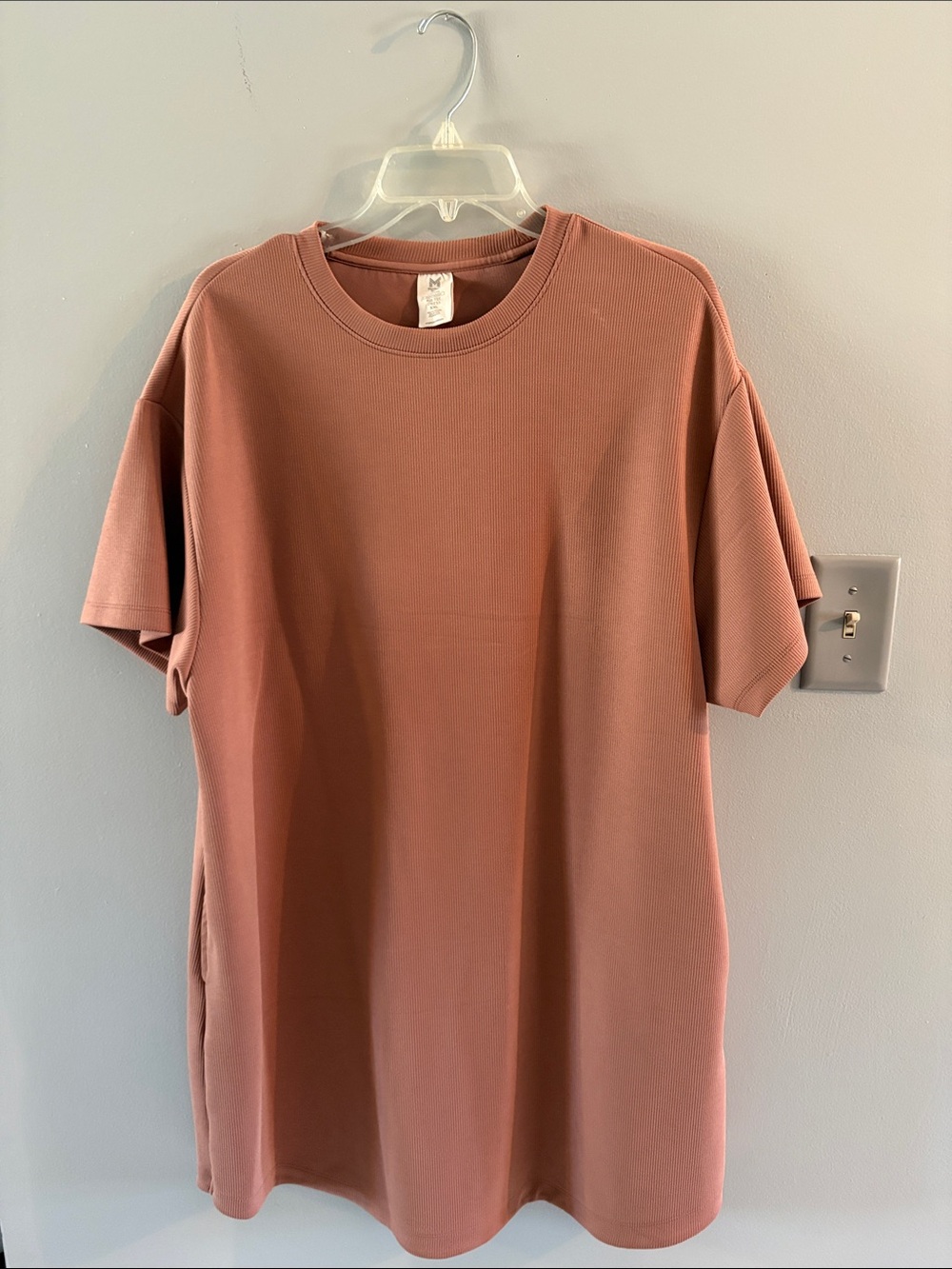 Women's Mini Dress in Dusty Rose - Casual Tee Style